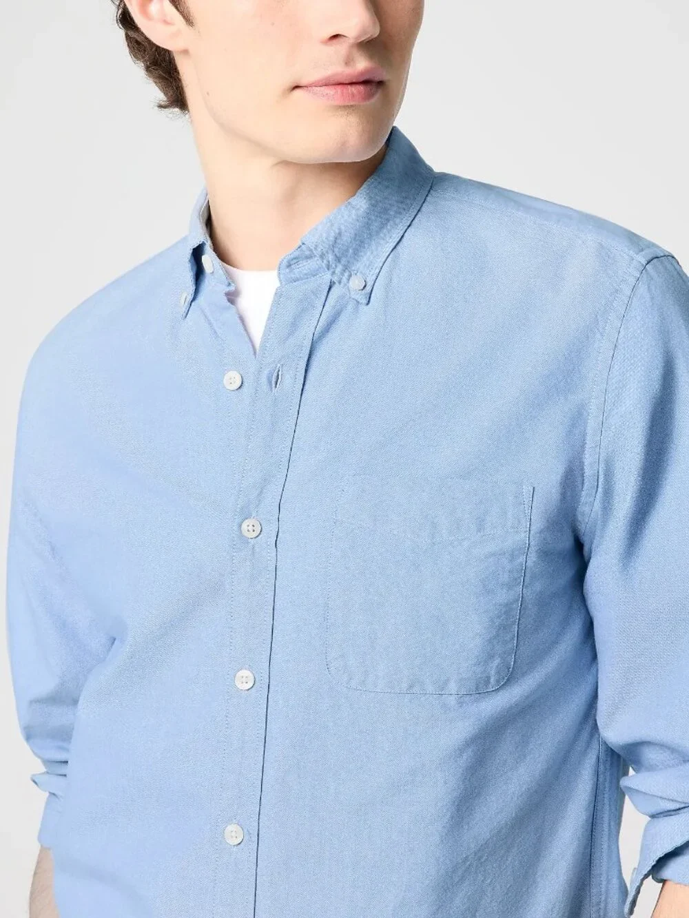 J Crew Classic-Fit Everyday Oxford Shirt Light Blue Cross Dye Medium NWT
